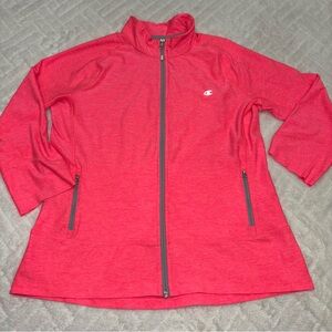 ☮️ Champion Pink Full-Zip Jacket Quarter Sleeve